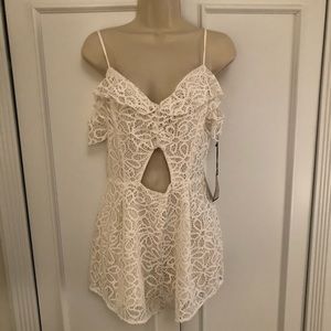 Lacey Off White Cutout Romper